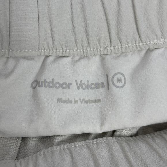 Outdoor Voices Pants Convertible Mens Medium Beige Hiking Cargo Trail Drawcord - Picture 6 of 10
